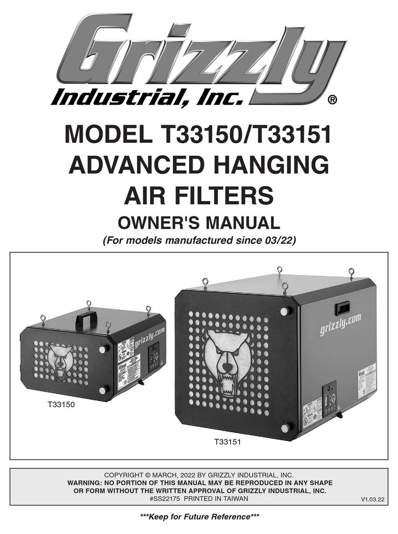 Grizzly T33150 owner's manual