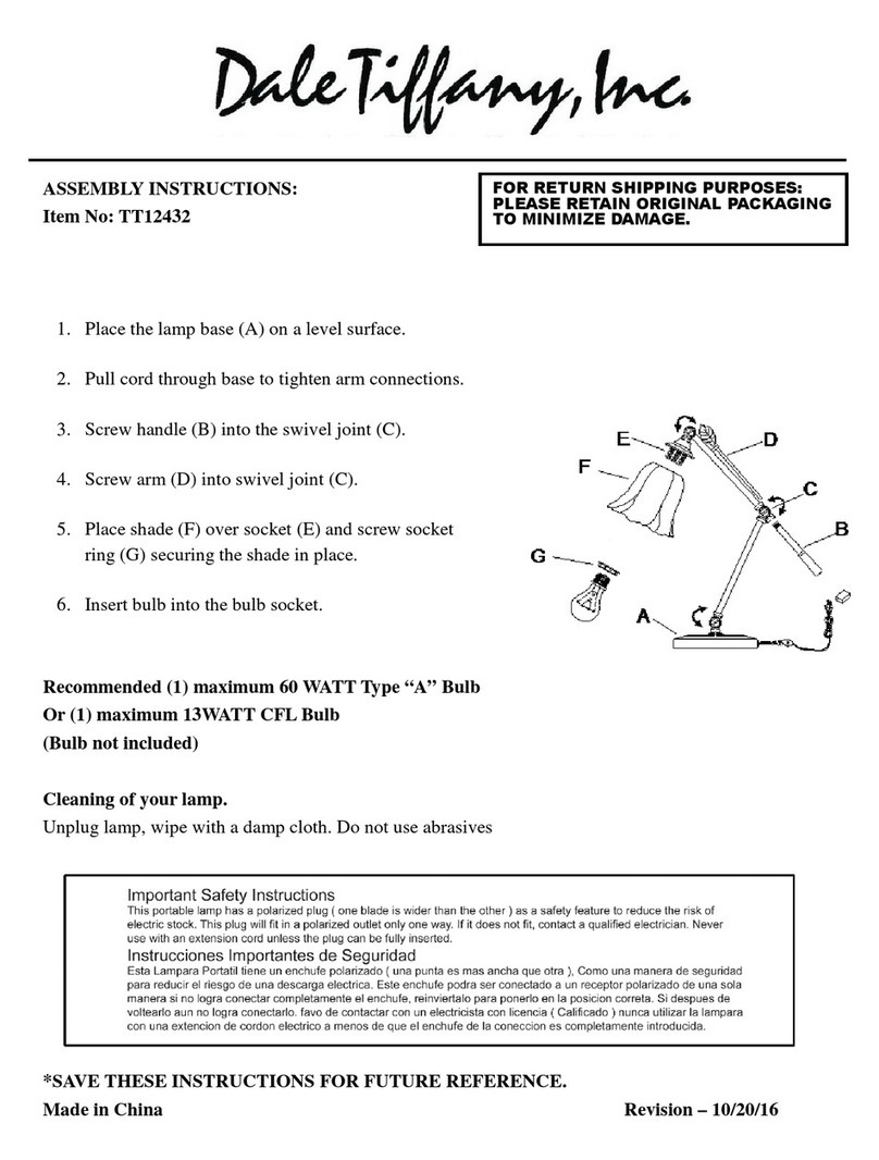 Dale Tiffany TT12432 Assembly instructions