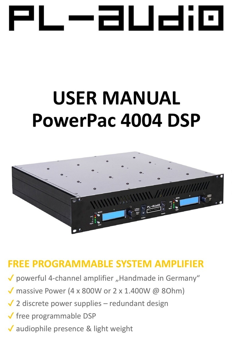 PL-AUDIO PowerPac 4004 DSP user manual