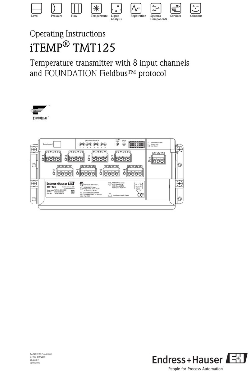 Endress+Hauser iTEMP TMT125 operating instructions