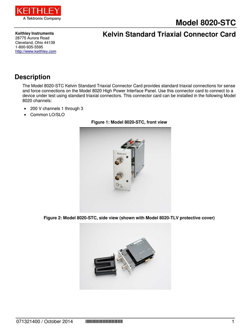 Tektronix Keithley 8020-STC User manual