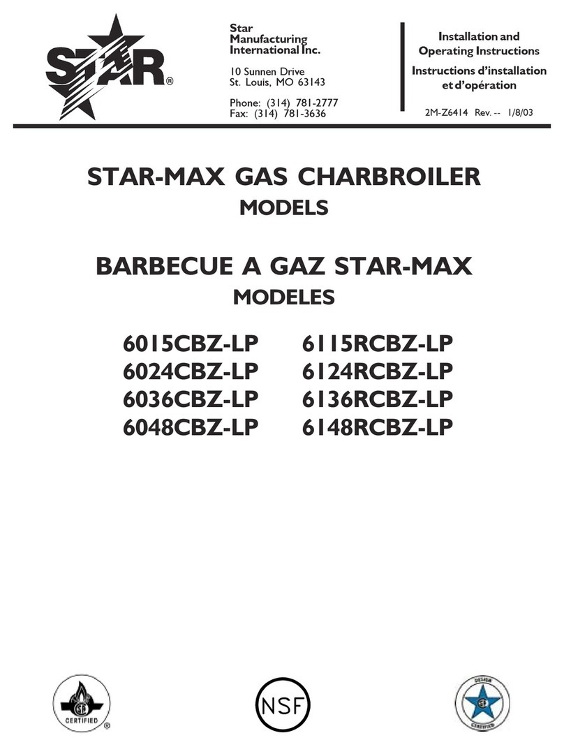 Star Manufacturing International STAR-MAX 6015CBZ-LP Installation and operating instructions