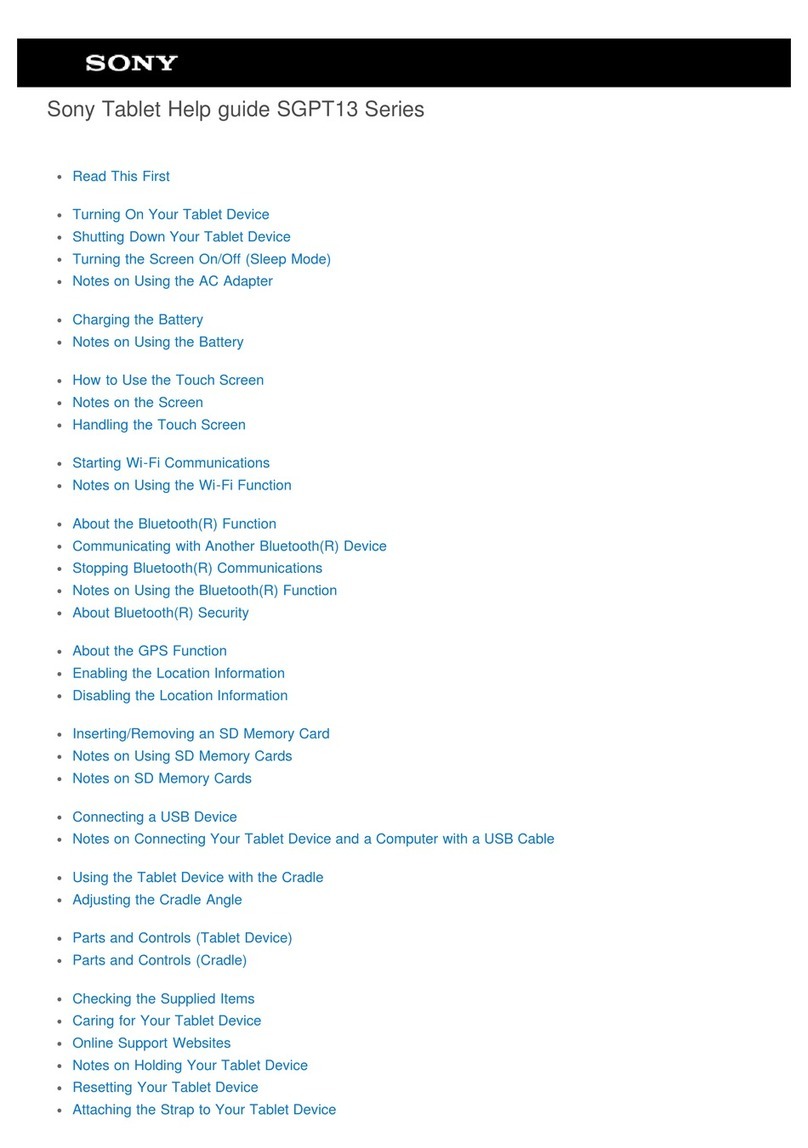 Sony SGPT13 Series Reference guide