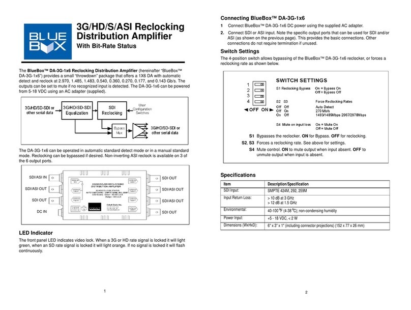 BlueBox DA-3G-1x6 manual