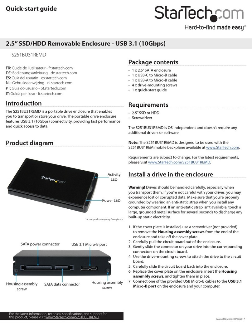 StarTech.com S251BU31REMD User manual StarTech.com S251BU31REMD User manual