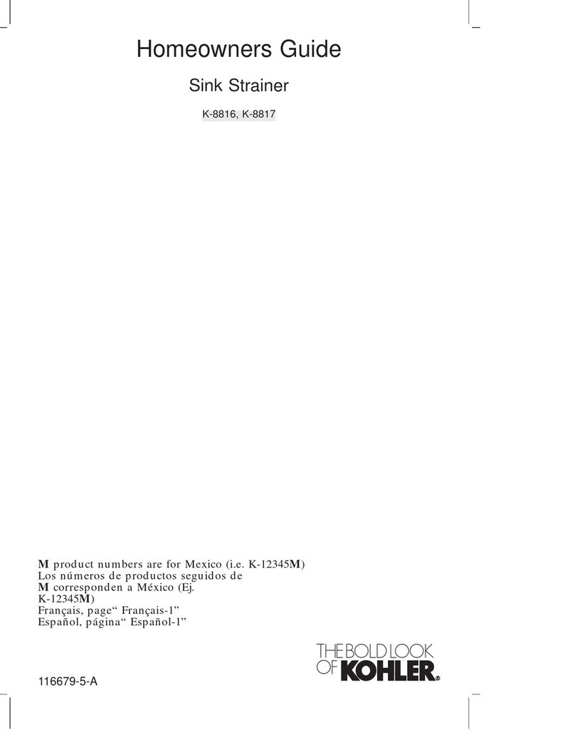 Kohler K-8816 Assembly instructions