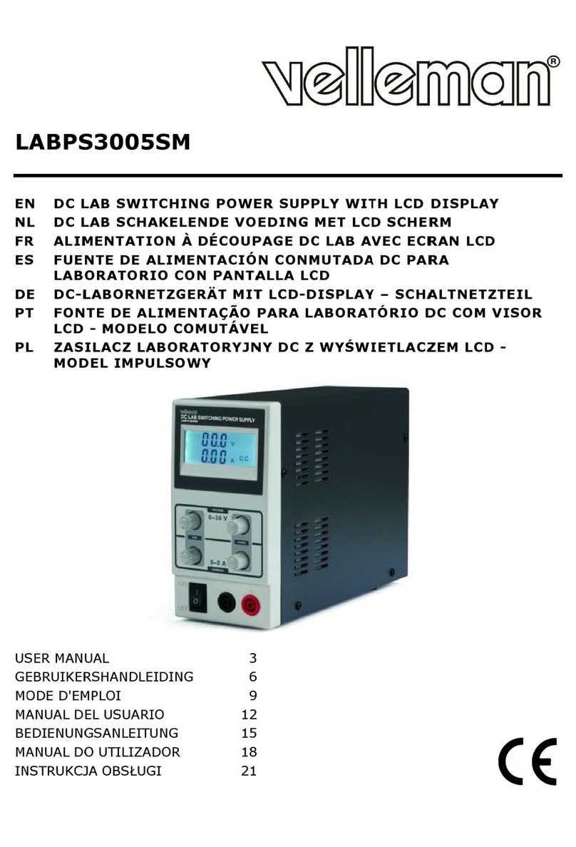 Velleman LABPS3005SM user manual