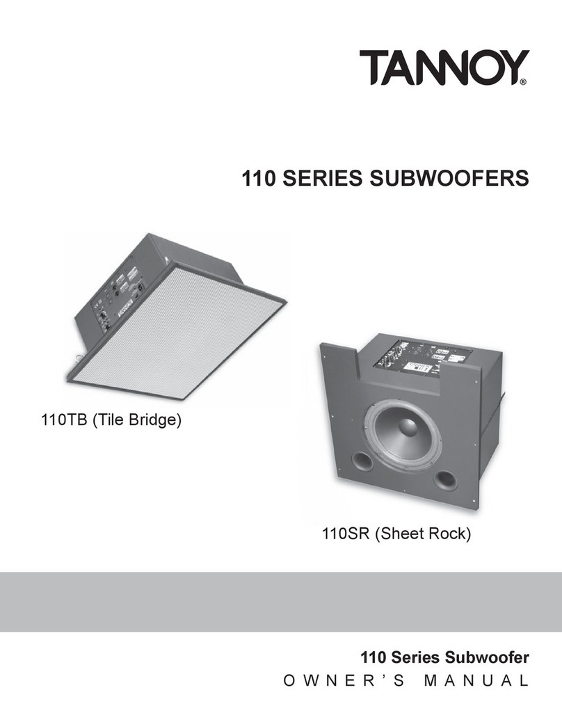 Tannoy 110 Series User manual