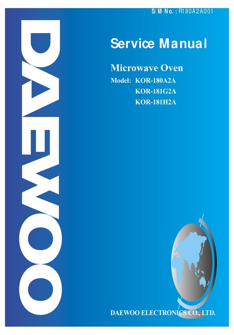 DAEWOO ELECTRONICS KOR-180A2A Service manual
