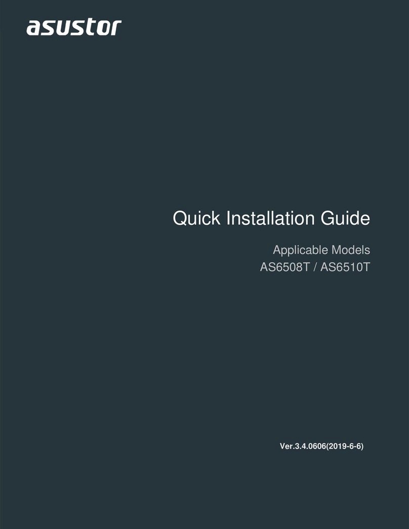 ASUSTOR AS6508T Quick installation guide ASUSTOR AS6508T Quick installation guide