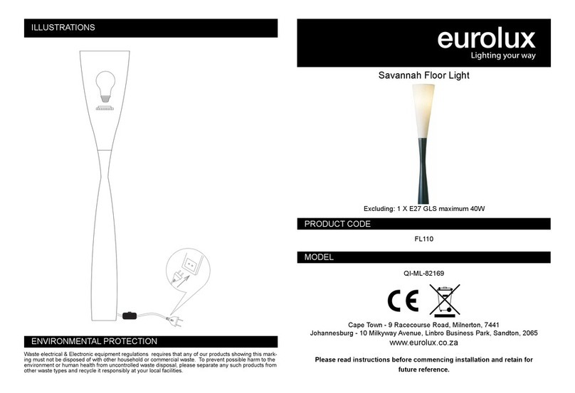 Eurolux Savannah QI-ML-82169 quick start guide
