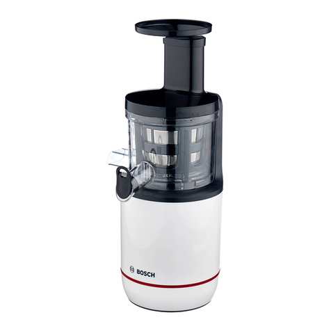 Bosch VITAEXTRACT MESM7 Series User manual