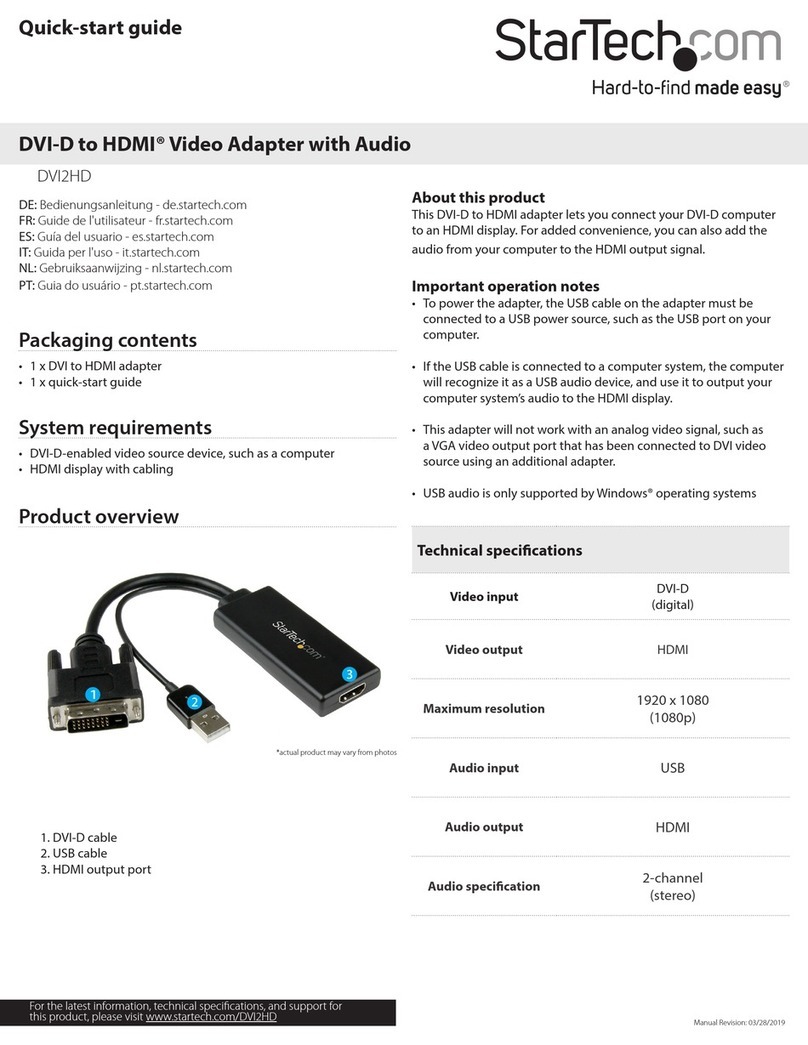 StarTech.com DVI2HD quick start guide