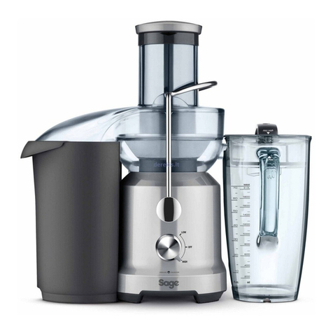 Sage Nutri Juicer Cold BJE430 User manual