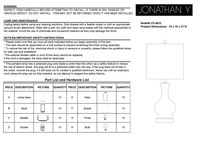 JONATHAN Y JYL4033B-SET2 quick start guide