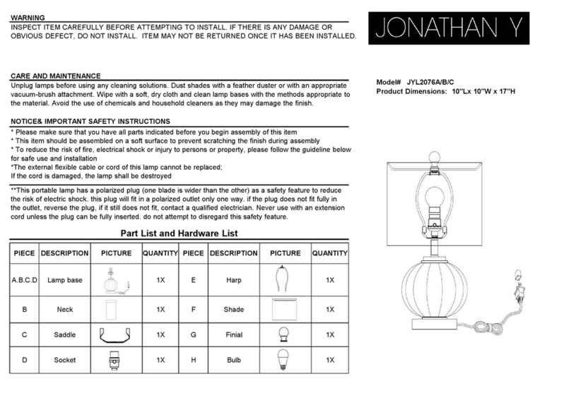 JONATHAN Y JYL2076A User manual
