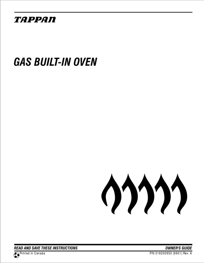 Tappan TGB500CGB2 owner's guide
