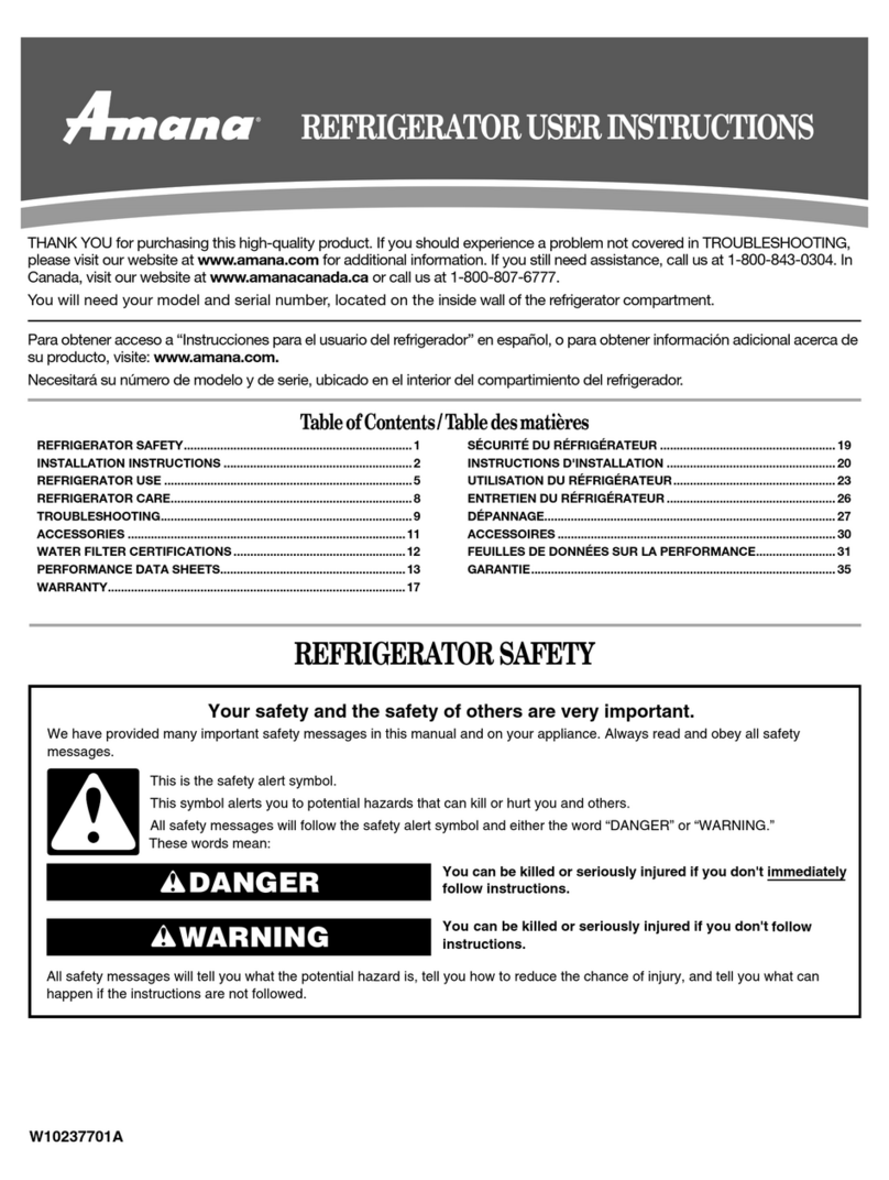 Amana ASD2522WRS04 User manual Amana ASD2522WRS04 User manual