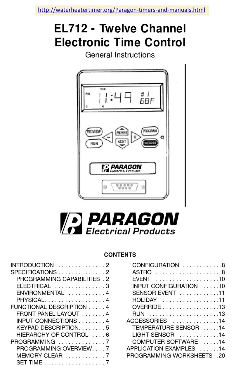 Paragon EL712 Instruction manual Paragon EL712 Instruction manual