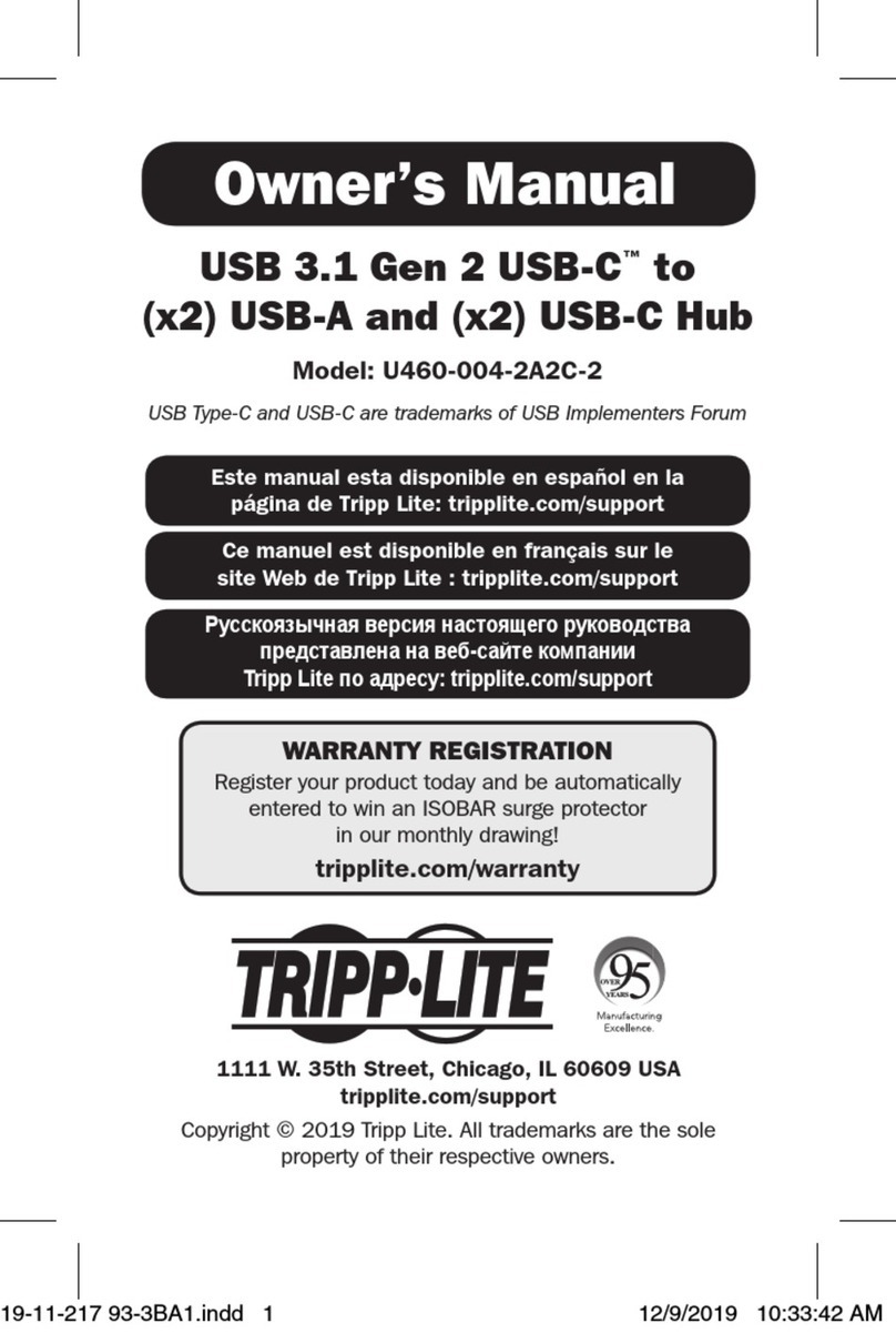 Tripp Lite U460-004-2A2C-2 owner's manual