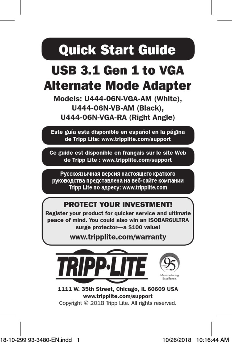 Tripp Lite U444-06N-VGA-RA quick start guide