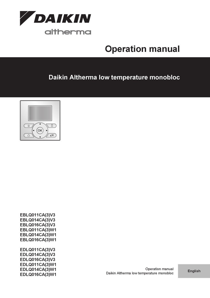 Daikin Altherma EDLQ011-016C3W1 Operation manual