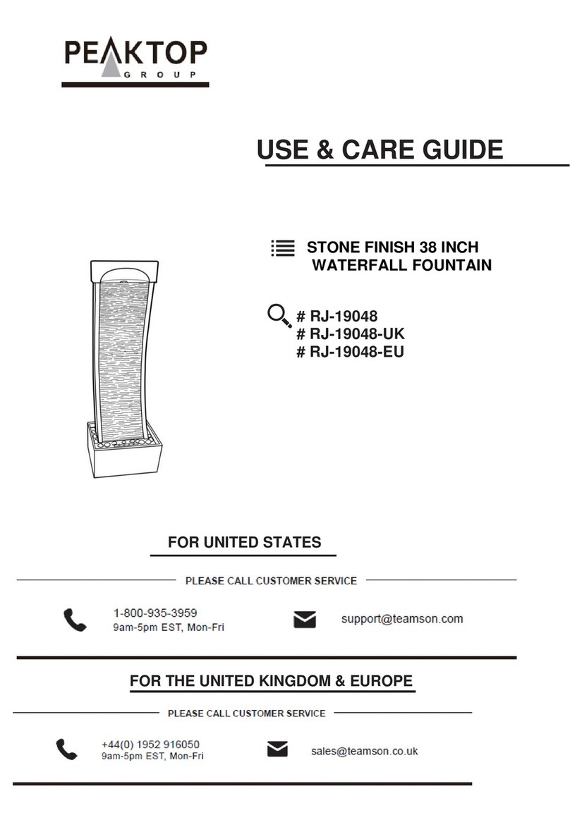 PEAKTOP RJ-19048 Use & care guide