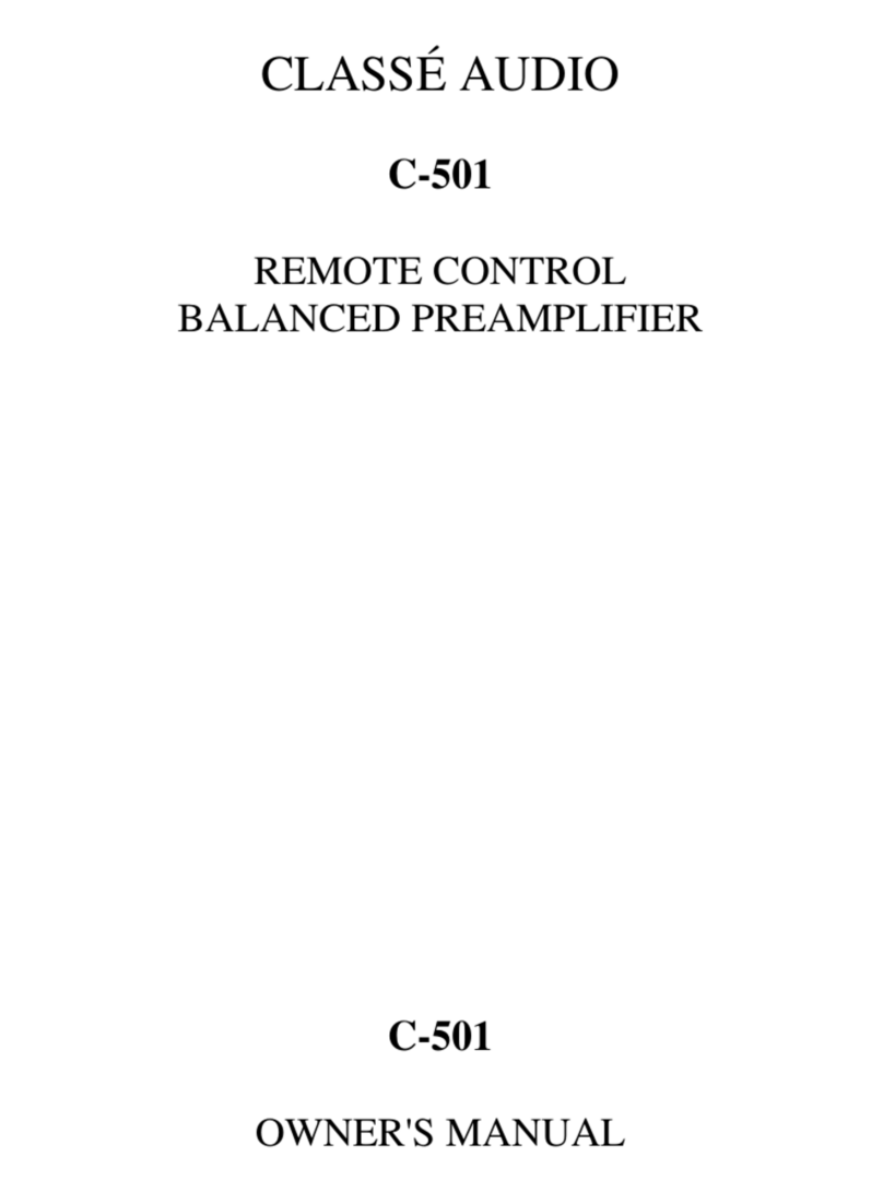 Classe Audio C-501 owner's manual