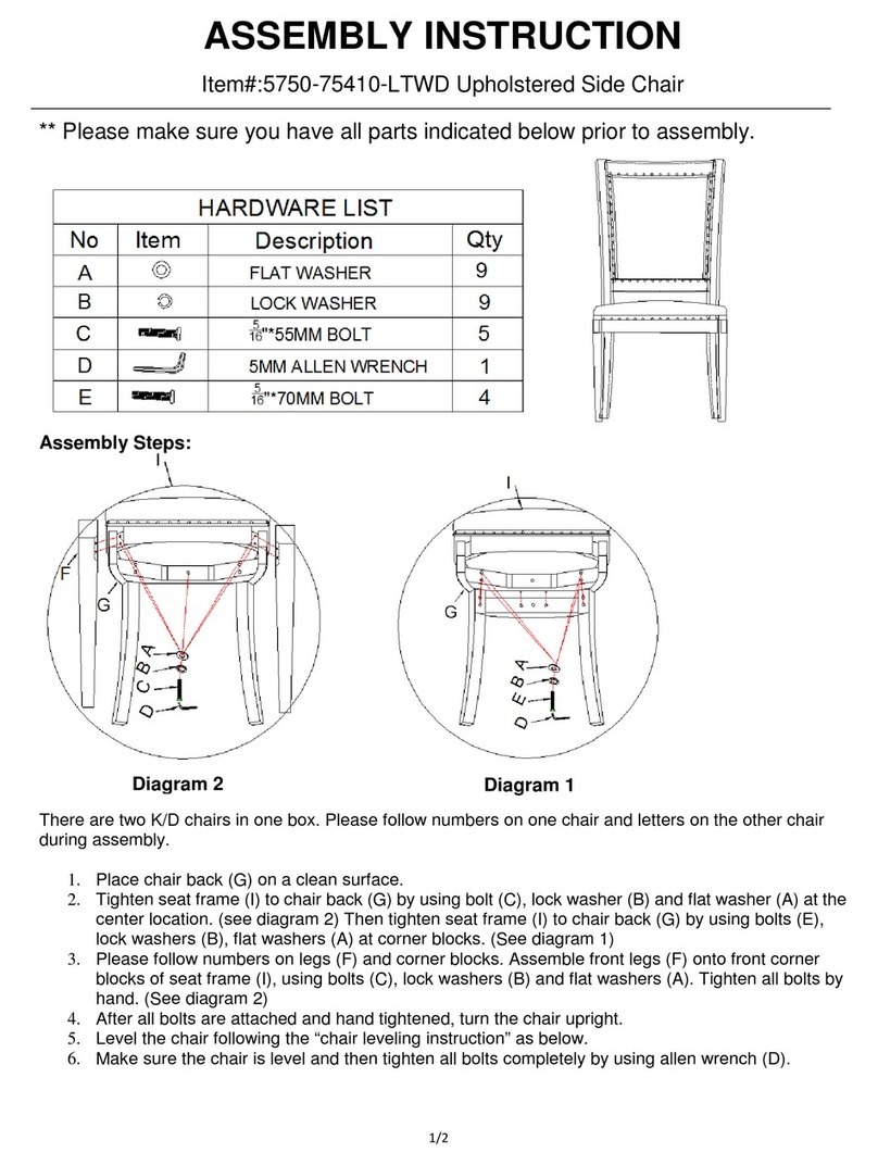Hooker Furniture 5750-75410-LTWD Assembly instruction