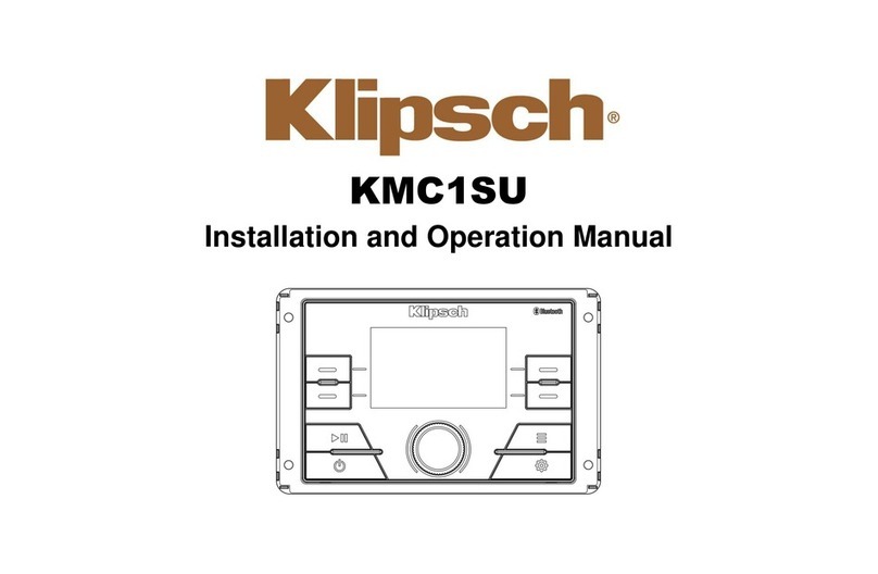 Klipsch KMC1SU Installation and operation manual