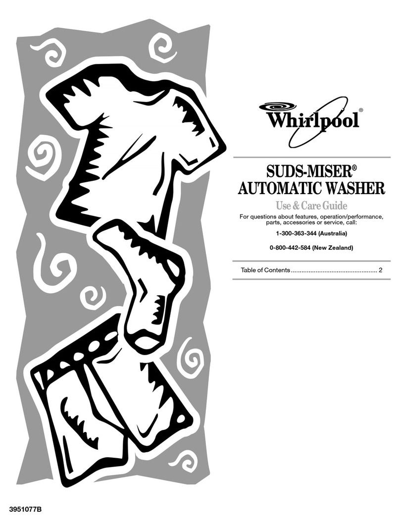 Whirlpool SUDS-MISER WTW4950XW0 User manual
