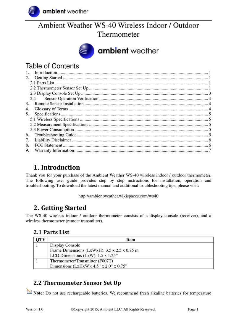 Ambient Weather WS-40 User manual