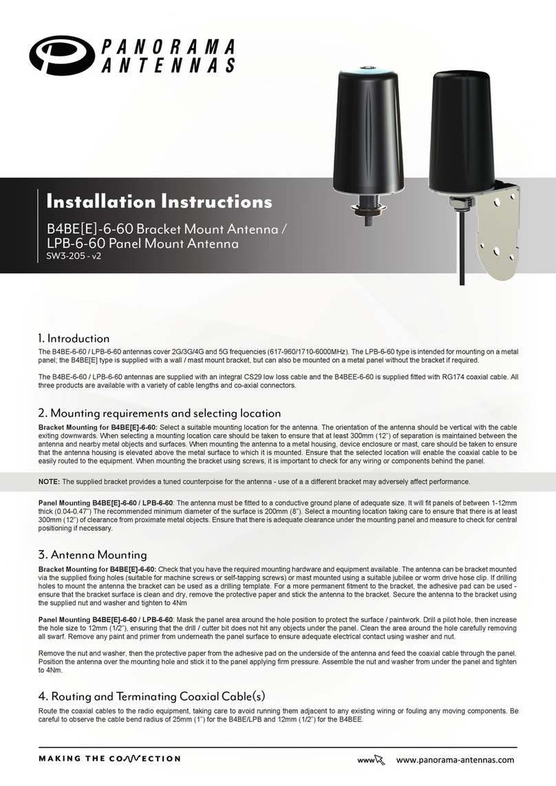 Panorama B4BE-6-60 installation instructions