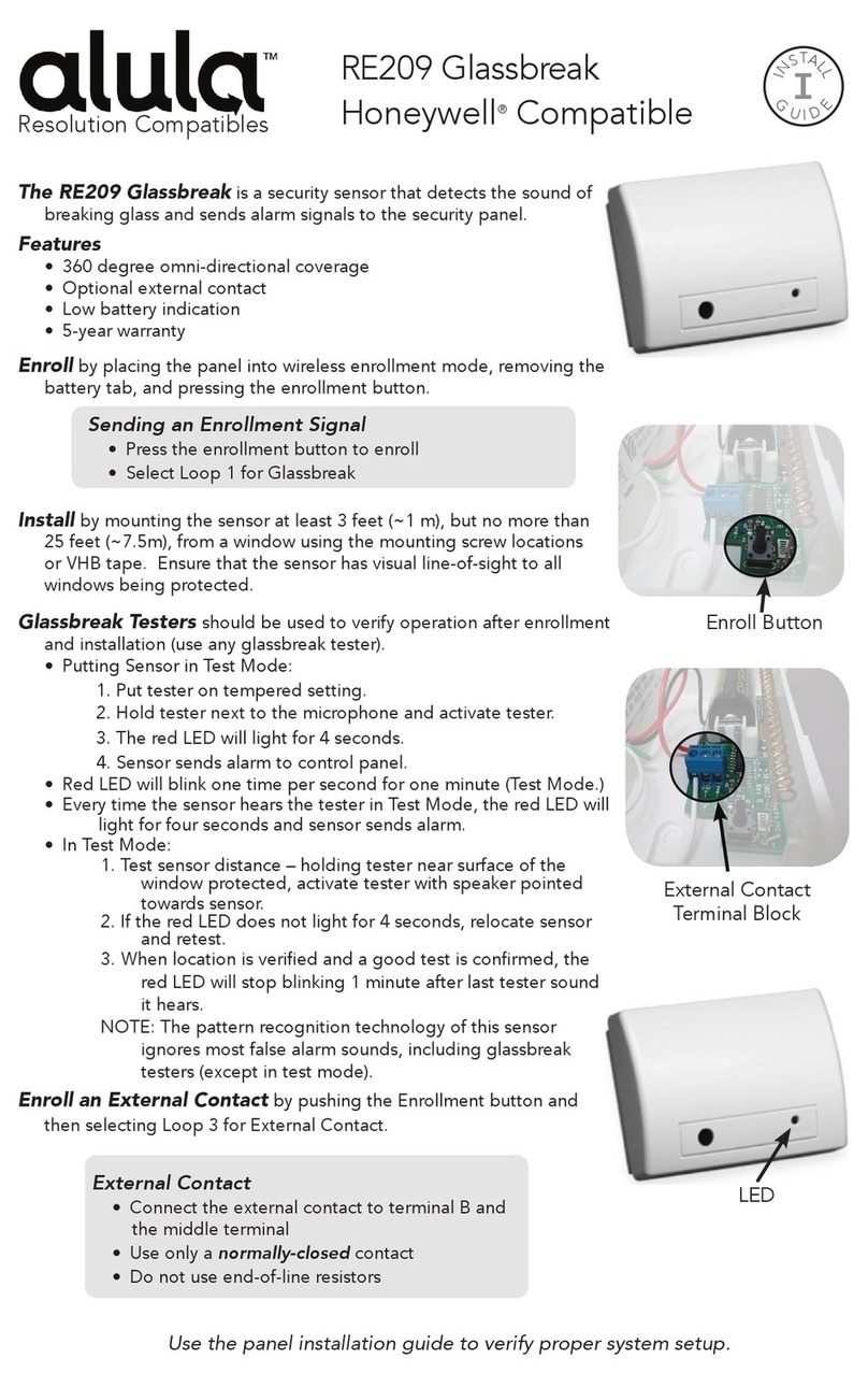Alula RE209 quick start guide