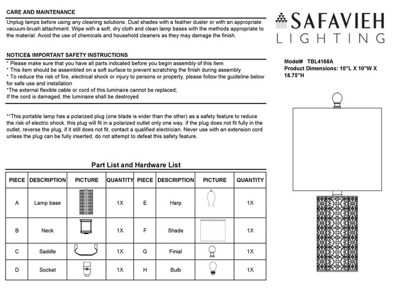 Safavieh TBL4168A User manual