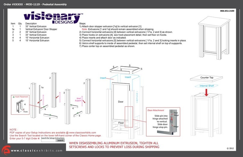 VISIONARY DESIGNS MOD-1119 User manual