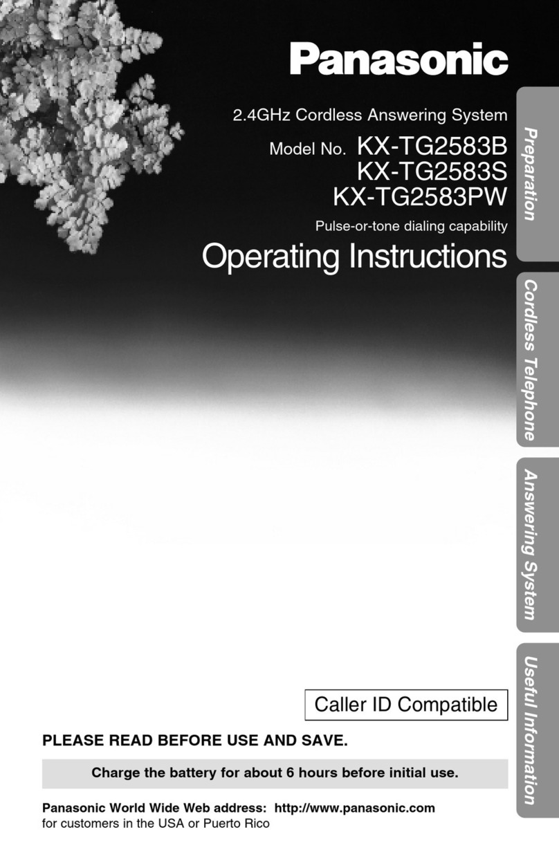 Panasonic KX-TG2583PW operating instructions