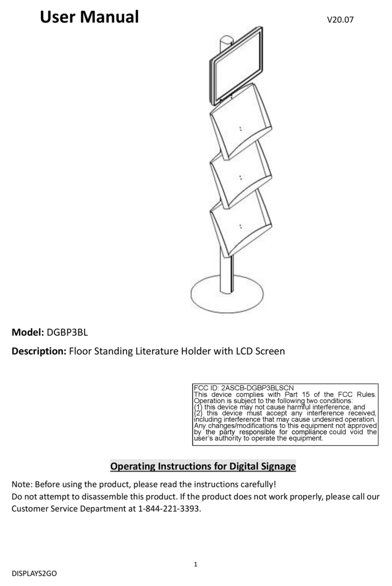Displays2go DGBP3BL user manual