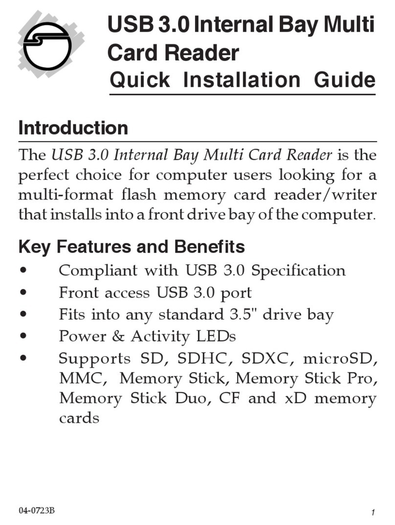 SIIG JU-MR0A11-S1 Quick installation guide