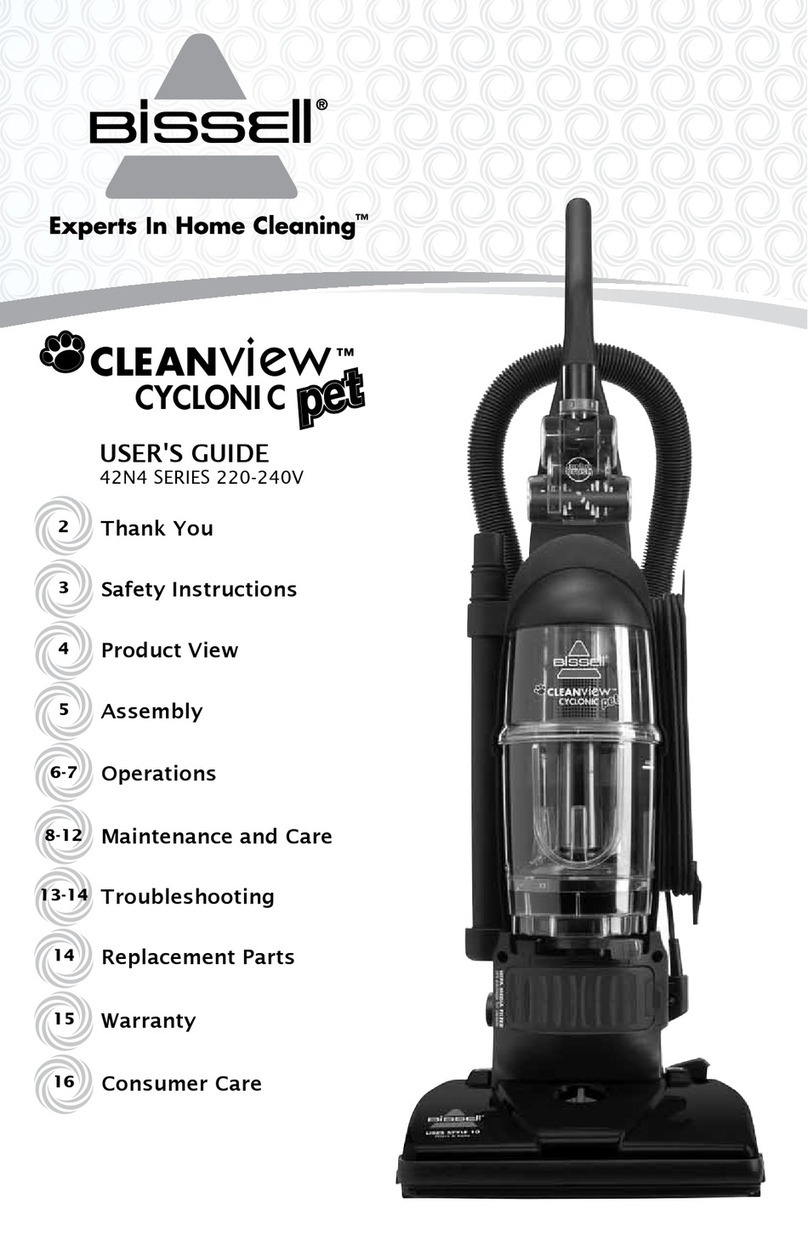Bissell CLEANview CYCLONI pet 42N4 Series User manual Bissell CLEANview CYCLONI pet 42N4 Series User manual