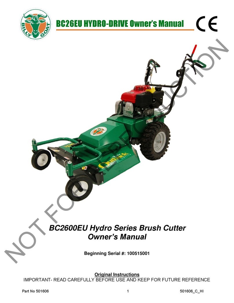 Billy Goat Hydro BC2600EU Series User manual