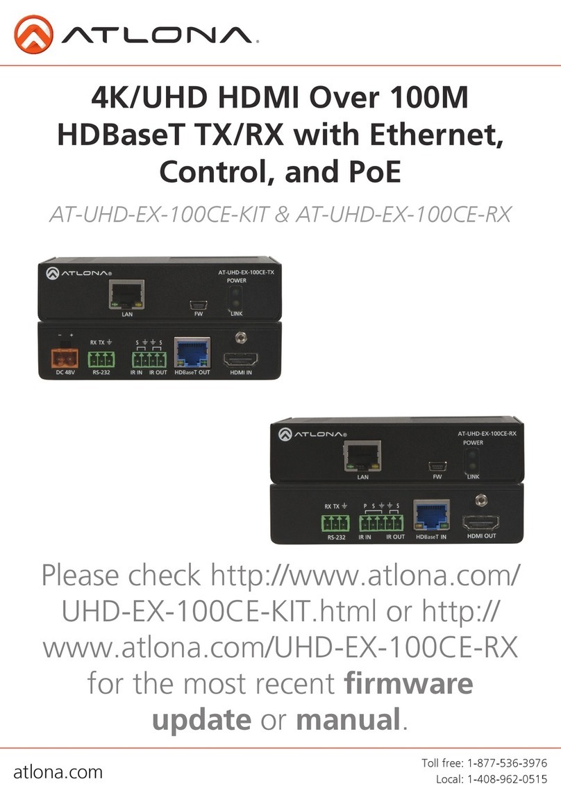 Atlona AT-UHD-EX-100CE-RX User manual