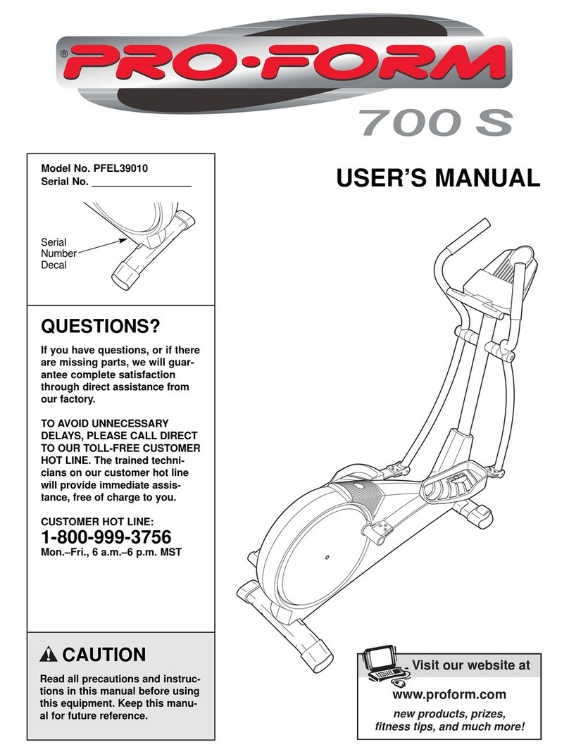 Pro-Form 700 S User manual