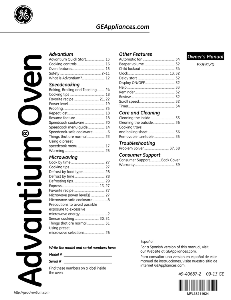 GE X160NYA owner's manual