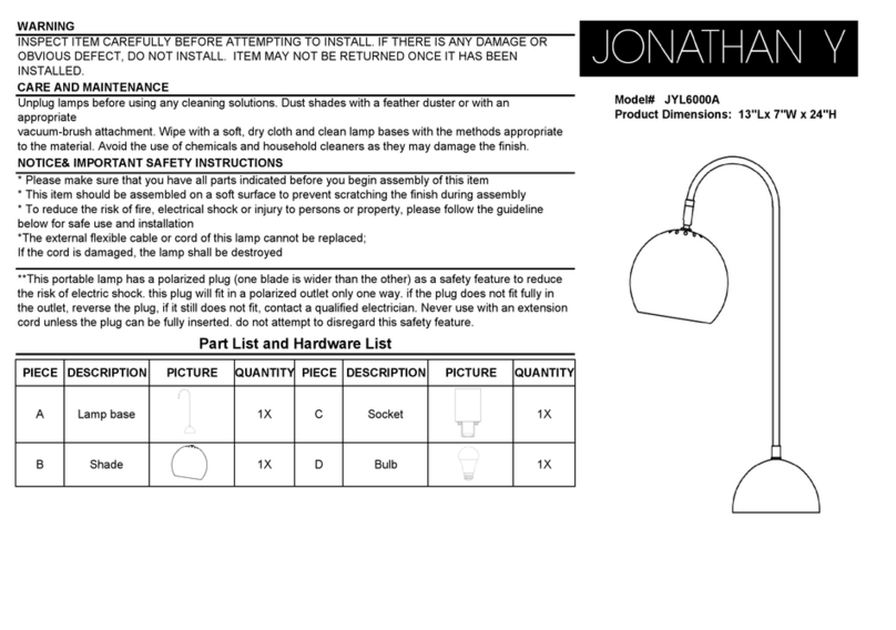 JONATHAN Y JYL6000A quick start guide