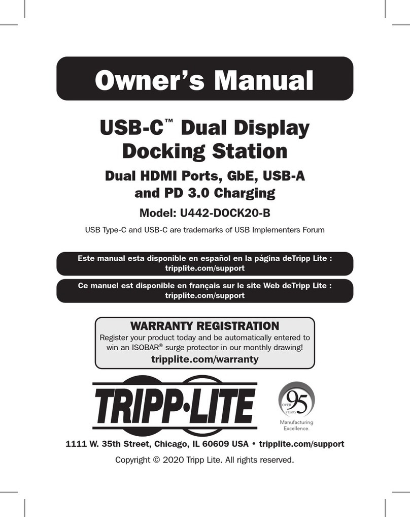 Tripp Lite U442-DOCK20-B owner's manual