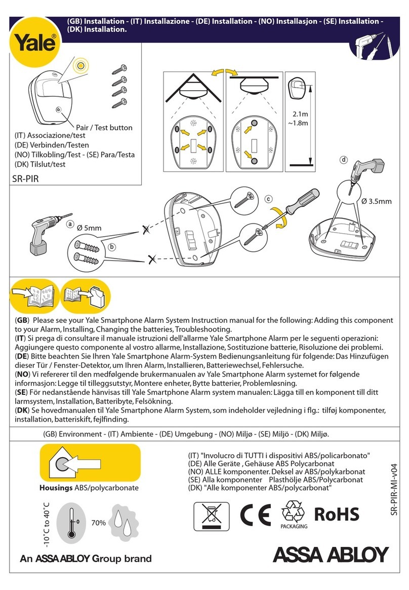 Assa Abloy Yale SR-PIR User manual