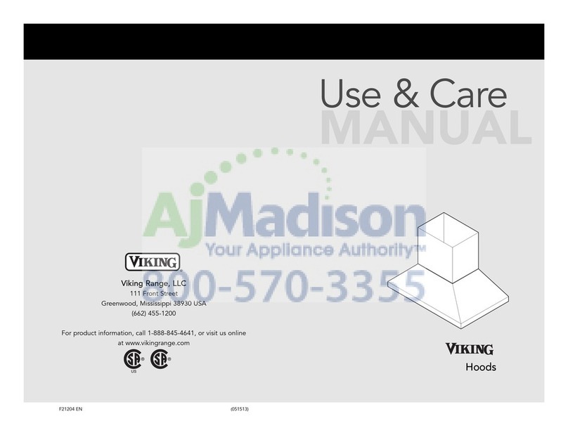 Viking RVCH330BK Use & care manual
