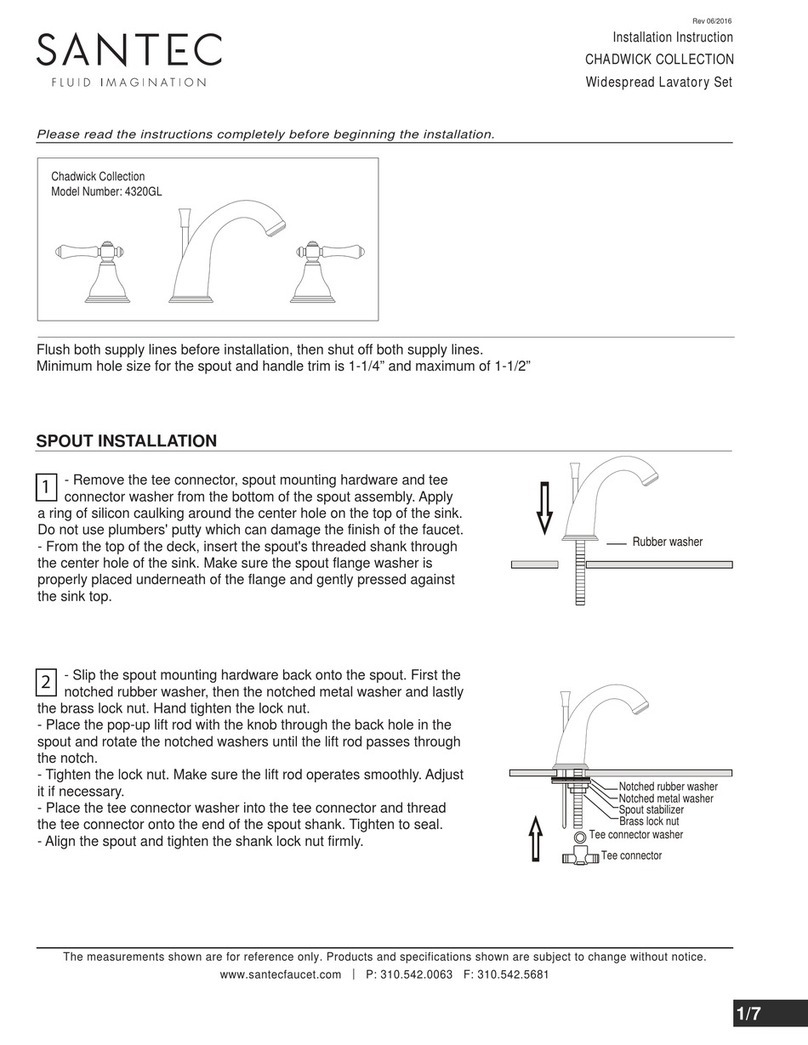 Santec FLUID IMAGINATION CHADWICK 4320GL Installation instruction Santec FLUID IMAGINATION CHADWICK 4320GL Installation instruction