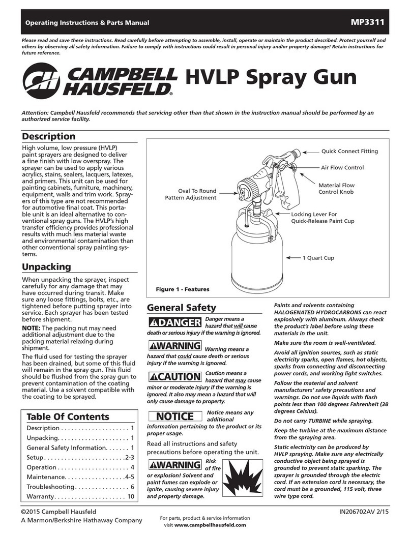 Campbell Hausfeld MP3311 Use and care manual